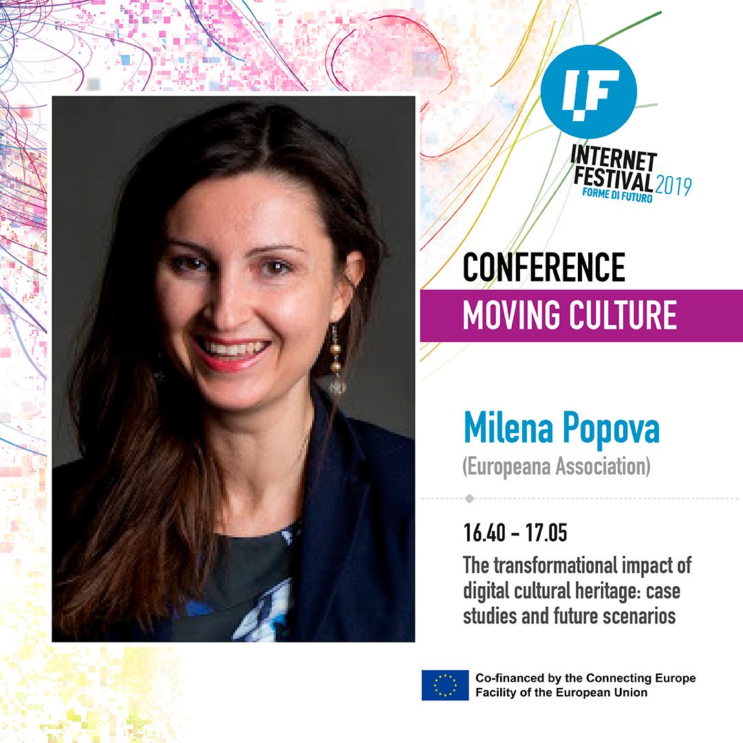 <a href="/Europeanaeu/">Europeana</a> is a huge digital library of the European Heritage.
We propose an innovative way to reuse its contents but if you would like to know more about Europeana impacts, don't miss Milena Popova, Head of the Re-use services, at Moving Culture on Friday 11 at <a href="/Internetfest/">Internet Festival</a>!