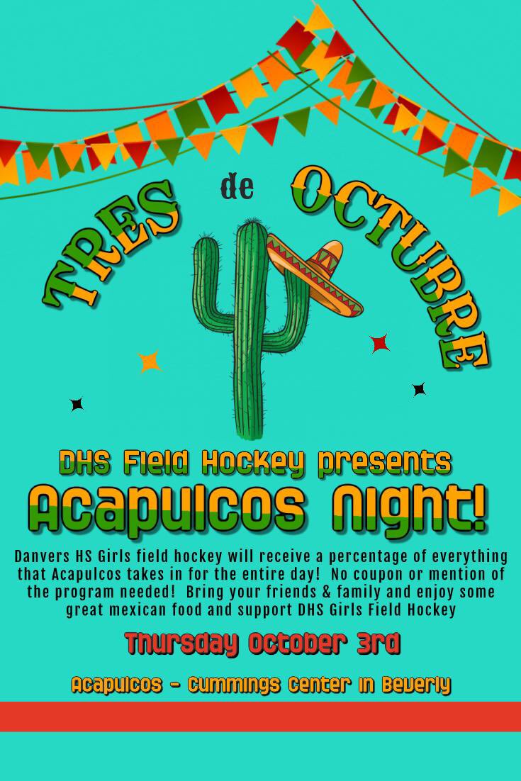 dhs_fh's tweet photo. Head over to Acapulco’s at the Cummings Center in Beverly tonight and help support Falcon FH! #TresdeOctubre #MargaritaTime #SupportTheProgram https://t.co/EUKSHsVtG2