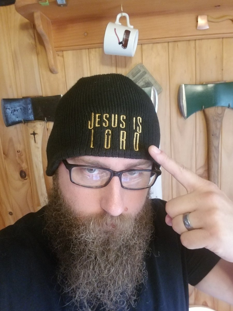 HalfAssedAnubis's tweet photo. Cooler weather arrives. Beanie season. Beanie by @kjv_prepper #scripturewear #jesus #christian https://t.co/ebGkb5esj2