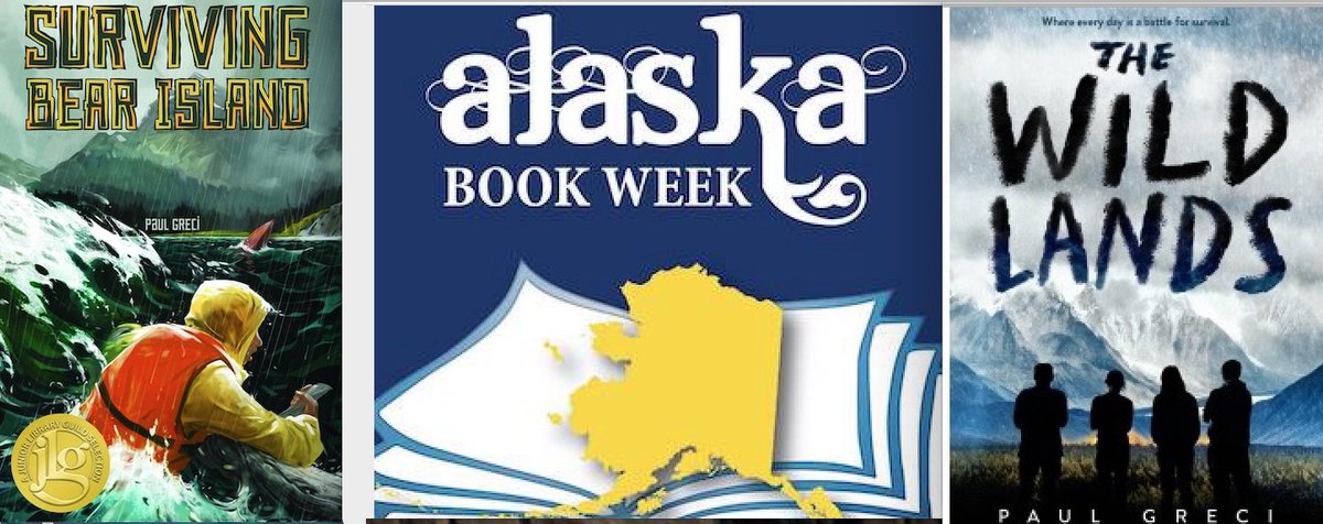 paulgreci's tweet photo. To kick off #alaskabookweek, I’ll be doing a First Friday Book Signing at Alaskana Raven Books & Things in Fairbanks, AK on Fri. Oct. 4th from 5 to 8. I’ll be signing copies of The Wild Lands and Surviving Bear Island. #imprint @MoveBooks @MacKidsSL @ImprintReads https://t.co/zEfZ3kXdXi