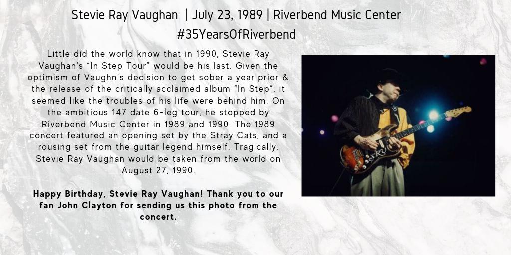 Happy Birthday to Stevie Ray Vaughan! Did you see him at in 1989? 