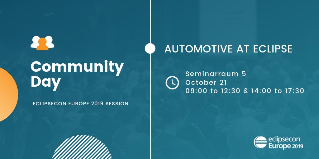 ocfortooling's tweet photo. Come to the Automotive sessions on Community Day at #ECE19 where all the automotive WGs like #openGENESIS, #openPASS, @open_mobility & #OpenADx will talk about current status & projects! https://t.co/5luJrGBMMg https://t.co/PoruN8JqV6