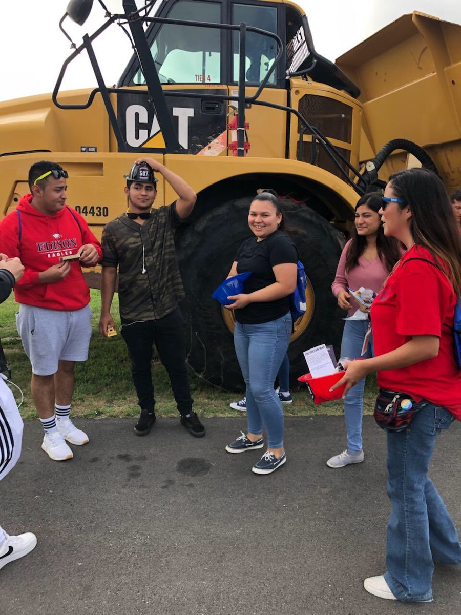 Ms. Forget and some of her students having a great time at the VDOT College &amp; Career Fair🙌🏻#speakupspeakout