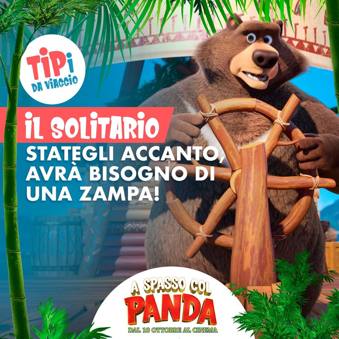 Vuole andare in solitaria, ma non disdegna un vostro aiuto, come avviene nelle migliori squadre 🐻  Taggate l'amico che porterete con voi al cinema a vedere #ASpassoColPanda! 👯