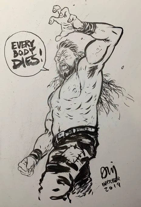 Lance Archer for #inktober day 3! Everybody DIES! 