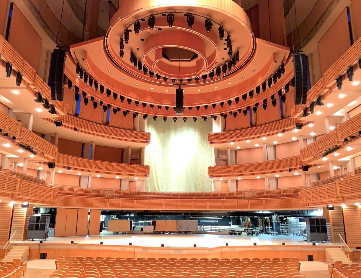 L_ACOUSTICS's tweet photo. The @ArshtCenter has a brand new #Kara system installation. #UnrealSystems Luca Sabatini worked with Venue Tech Director Kim Grose and L-Acoustics Josh Maichele to design a configuration of 14 Kara on each side along with 10 #KivaII, 6 #KS28, 10 #5XT + 12 #LA4X &amp; 3 #LA12X https://t.co/xlRLgFNy3b