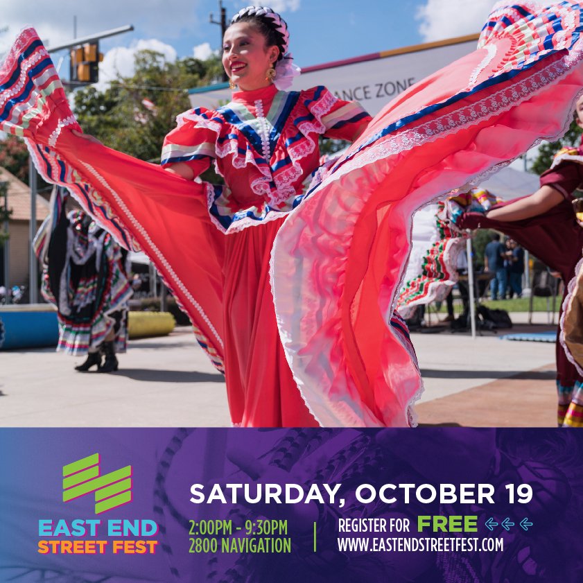 EastEndChamber's tweet photo. 🔴Mark your Calendars🔴
Come out Oct. 19 from 2:00 pm to 10:00 pm. for some food, music and family fun at the @eastendstfest. Admission is FREE!
For more information and to register visit: https://t.co/GL1knYuz6X
#EECOC #Houston #EEHou #EESF https://t.co/rW6fFw9JfE
