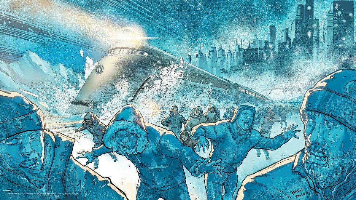 IGN's tweet image. TNT's Snowpiercer is getting five custom NYCC posters, each created by a different artist, including Pop Mhan, Jason Badower, Mac Rey, and more. bit.ly/2pJXnJl
