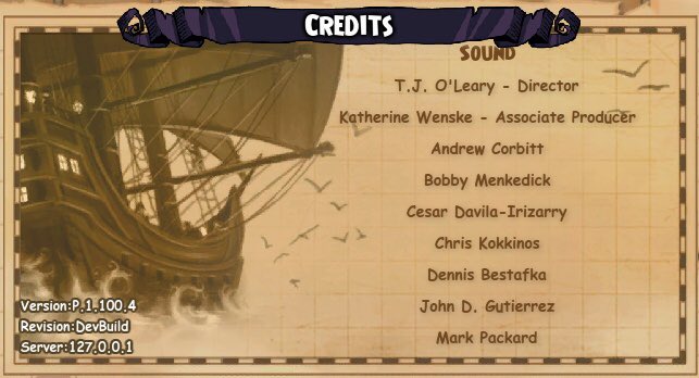 DennisBestafka's tweet photo. Yar! I’m listed in the updated #Pirate101 credits.
#GameAudio #SoundDesign #gameaudioimplementation #Pirates #videogames #GameDev #gamedevelopment #Pirate https://t.co/Obc1ecFk0Q