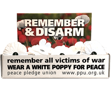 PPUtoday's tweet photo. If you would like to sell #WhitePoppies in your shop, you can order a display box of 100 from: https://t.co/SeTEtjs5pc #RemembranceDay #RememberandDisarm https://t.co/MbpHX5letd