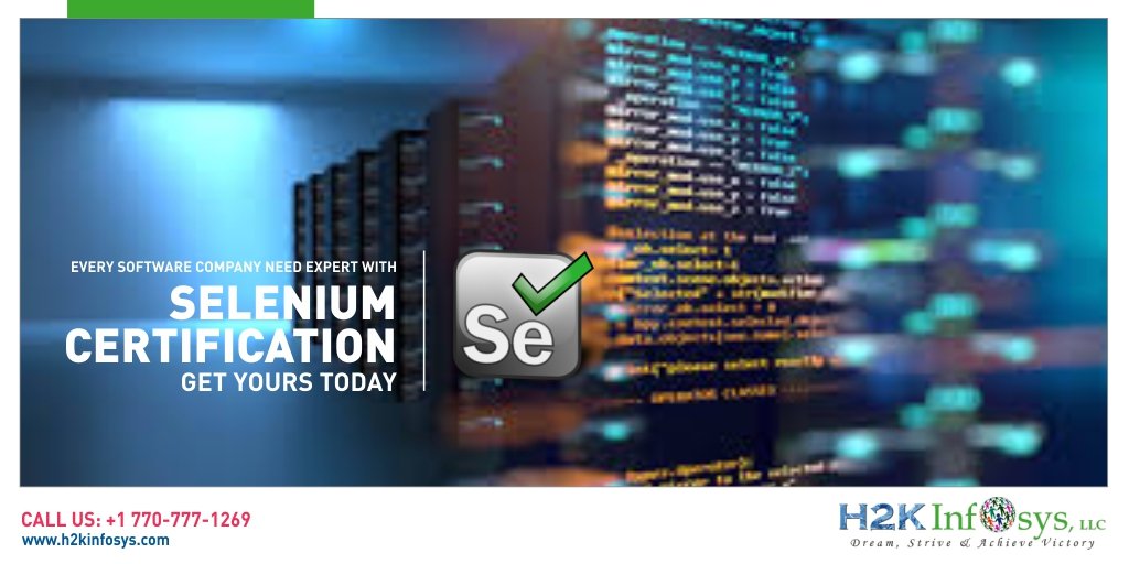 h2kinfosys's tweet image. Every software company need expert with #SeleniumCertification
Get #Seleniumcertified from H2kinfosys
Register for Demo class today!
bit.ly/2lxpmK6
Call: 770-777-1269
training@h2kinfosys.com
#selenium #seleniumwebdrivercertificationtraining