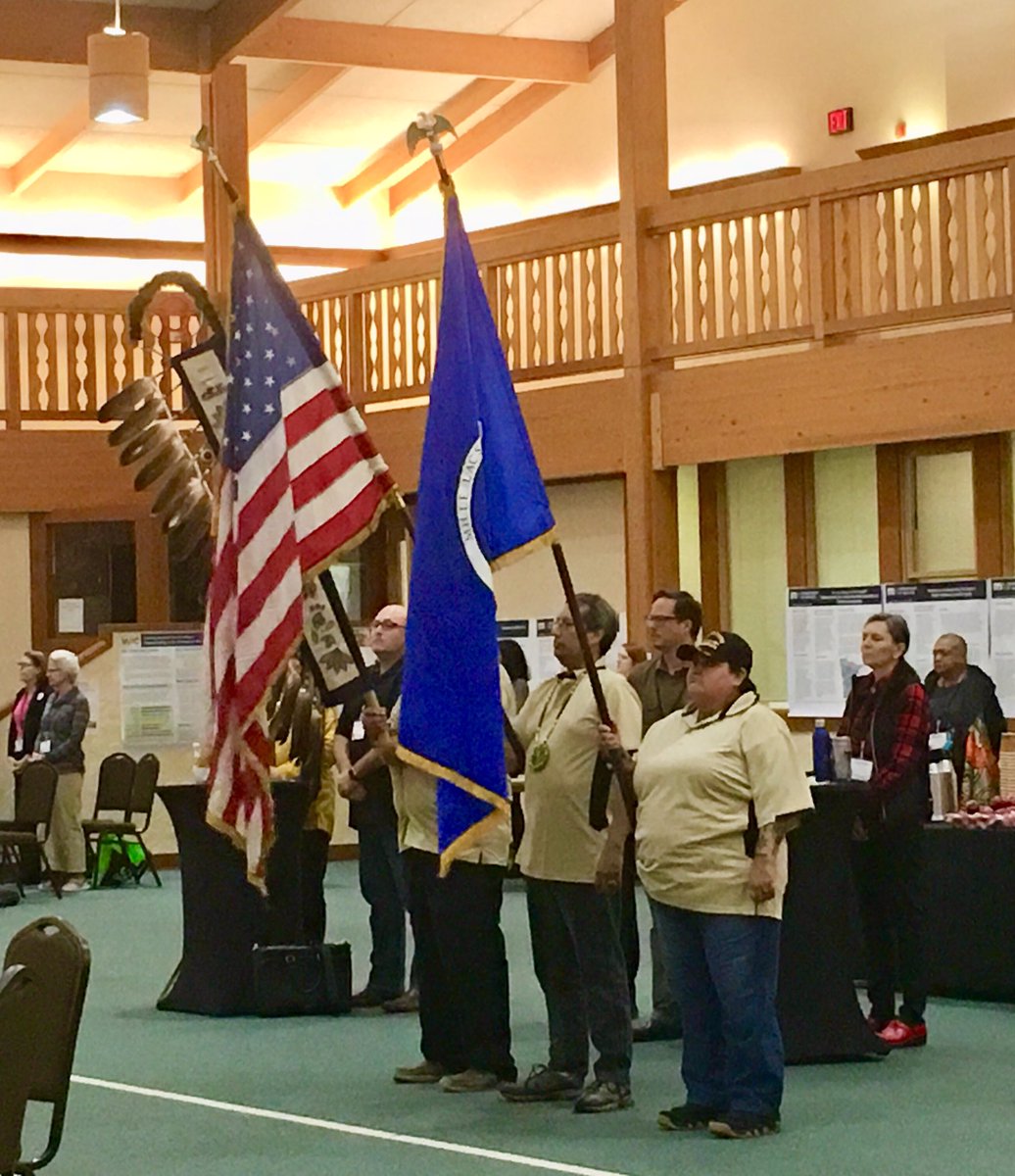 Miigwech to the Mille Lacs Band of Ojibwe for the opening flag and drum ceremony at the <a href="/mnhealth/">mnhealth</a> #MNCHC2019 #MNhealthequity