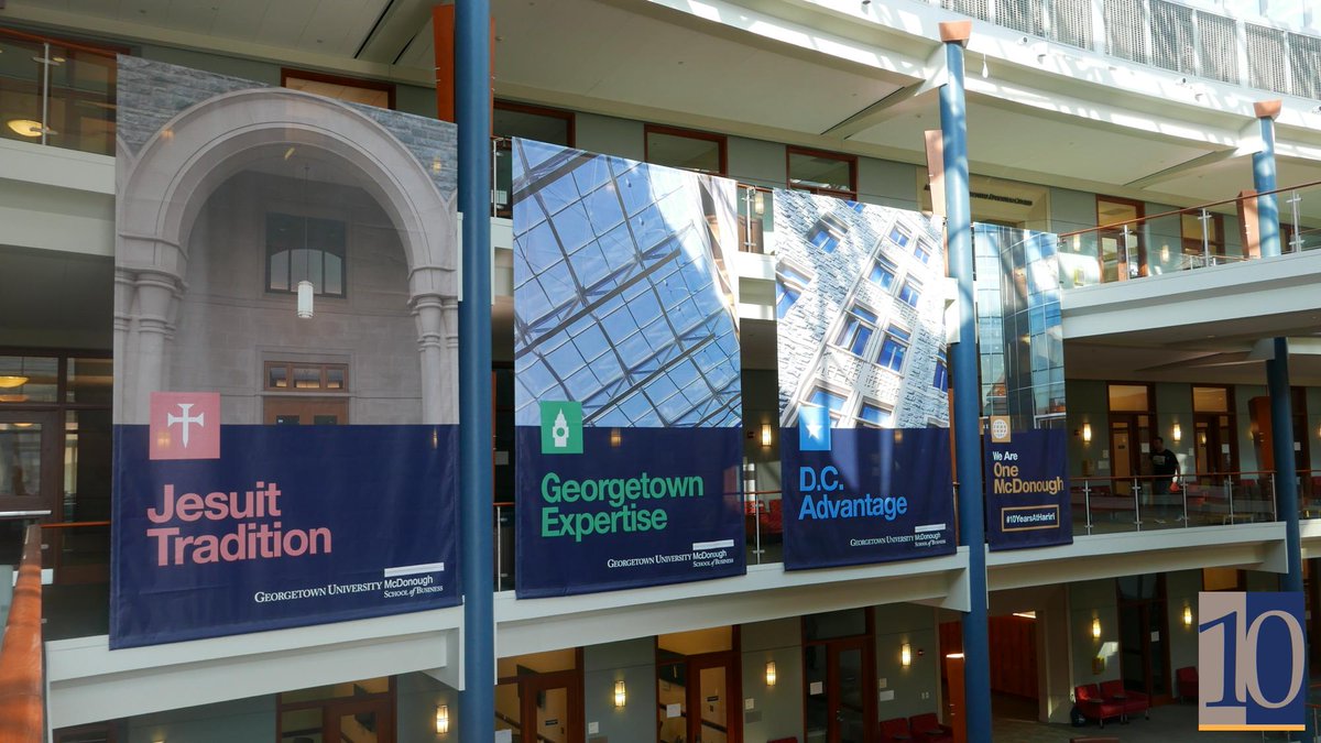 Reflecting on our past and embracing our future, we are thrilled and thankful to be celebrating #10YearsAtHariri and what makes our One McDonough community distinctive. Take a look at the Simone McDonough atrium's newest addition!