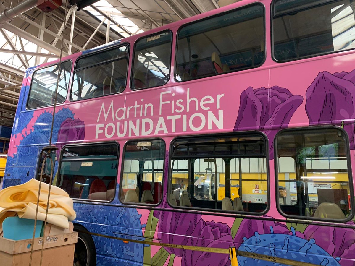 MartinFisherFo1's tweet photo. Our bus is being wrapped!!! With incredible support from @BrightonHoveBus and the talented @daniellocke we are taking to the streets on Saturday to engage with the general public and tackle #HIVstigma https://t.co/E7zcySwy6p