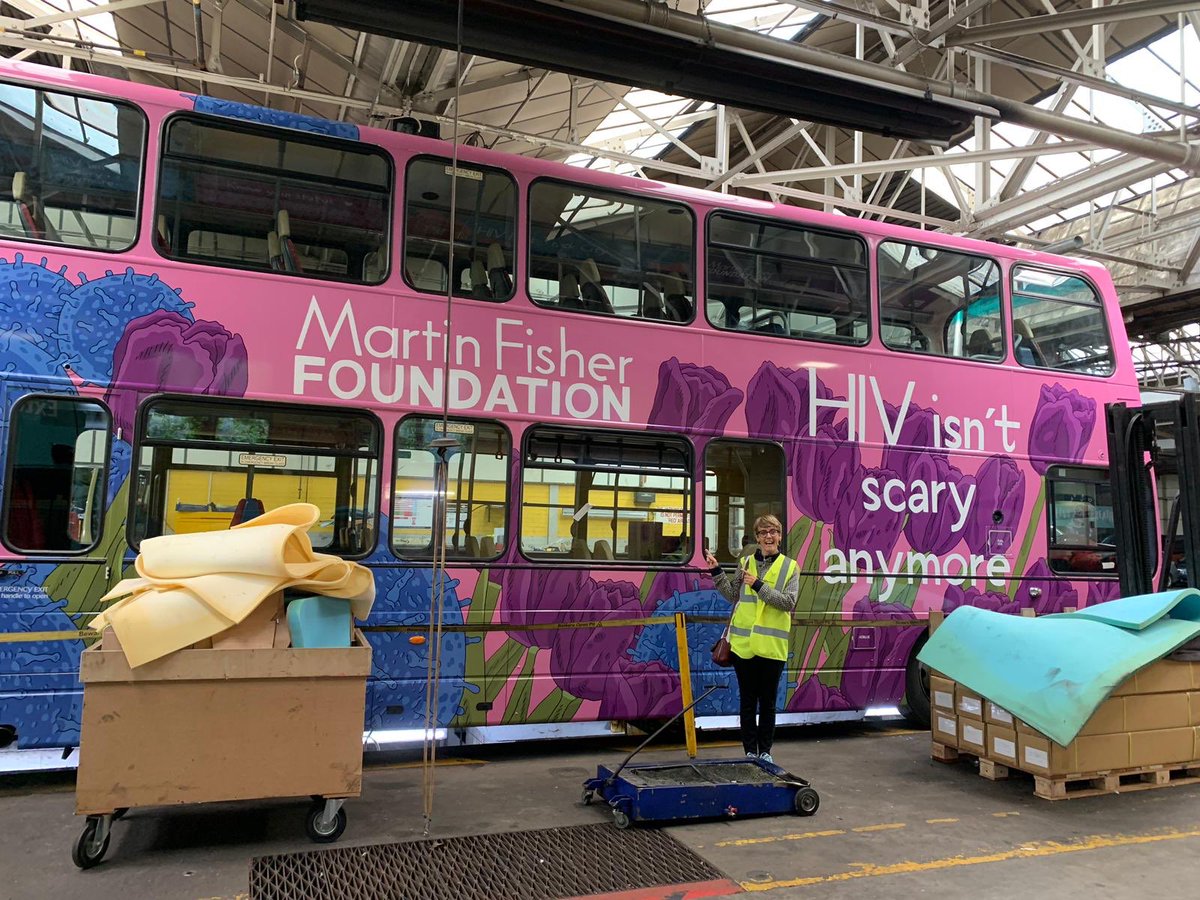 MartinFisherFo1's tweet photo. Our bus is being wrapped!!! With incredible support from @BrightonHoveBus and the talented @daniellocke we are taking to the streets on Saturday to engage with the general public and tackle #HIVstigma https://t.co/E7zcySwy6p
