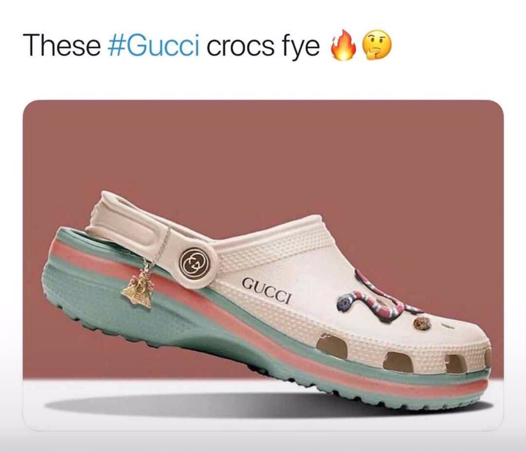 gucci platform crocs