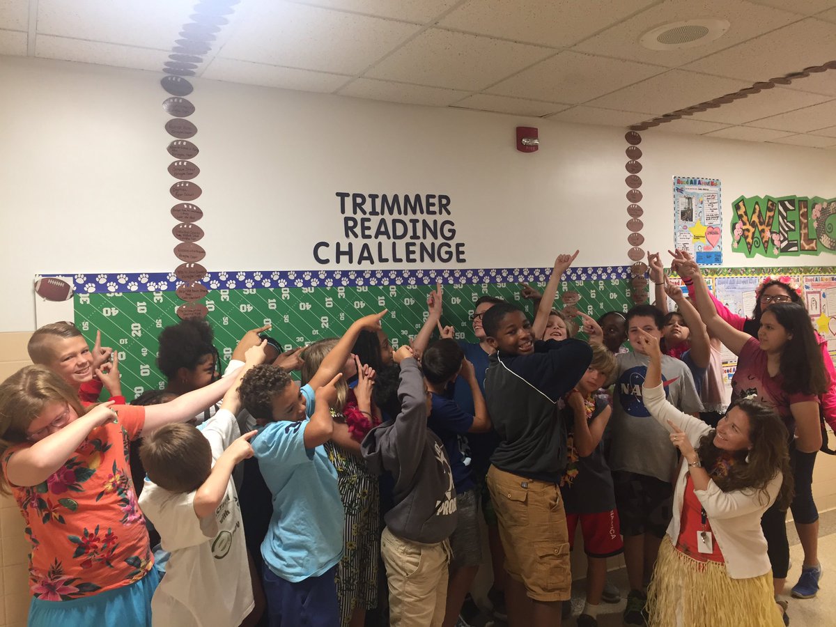 JessHoffman414's tweet photo. Congratulations to Mr. Jinks and Mrs.Eckbold’s classes for winning the September Reading Challenge at Trimmer. Both classes read 51 books in one month! Way to go, everyone! The October challenge has just begun, so keep reading! 📚#WYPROUD https://t.co/6WOojYyqaB