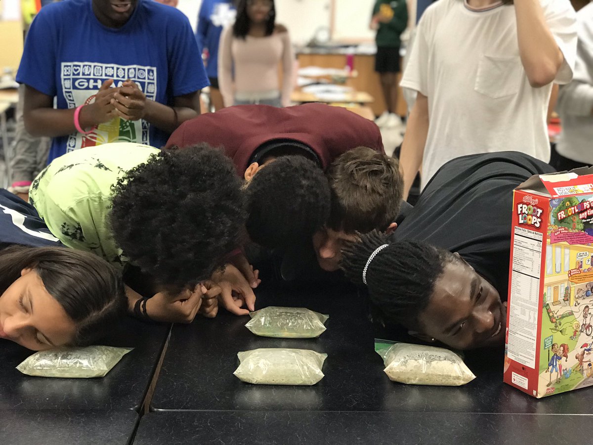 MsDeBottisbio's tweet image. Science exploration, “Barf Bag Lab” simulating Fermentation! Can you hear the release of Carbon Dioxide? #bionerds @MsDeBottisbio @KleinOak #GreatThinkingThursday #staycurious #ALLIN