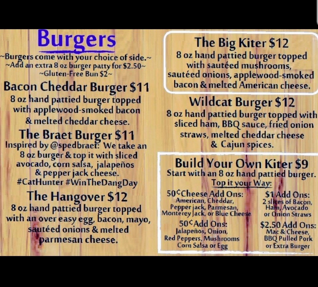 KitesBarKSU's tweet photo. Half
Price
Burgers
🍔🍔🍔
#MeetYourFriendsAtKites https://t.co/txJG4rdqYs