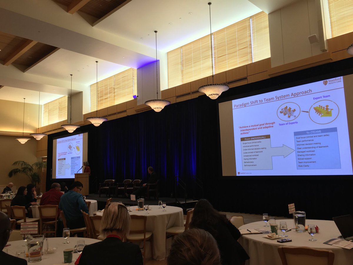 LeanAcademic's tweet image. Karen Frush explaining the gravity of moving from individual experts to expert teams. #leanhealthcare