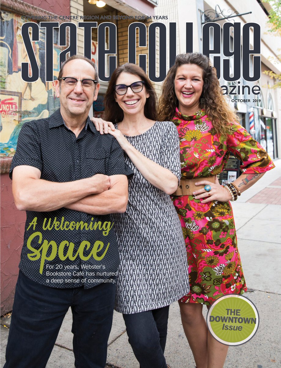 October is here — and so is our fourth annual Downtown Issue, featuring @webstersbooks! 

Find the issue around town or online at statecollegemagazine.com.