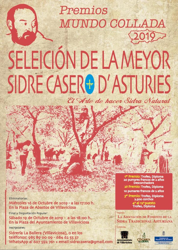 ¡Atención sidreros! La gran final caseru avérase...
Por fin tenemos el cartelu con nós.
El próximu 19 d'ochobre, pela tarde, vamos celebrar los Premios Mundo Collada - Seleición de la Meyor Sidre Caseru d'Asturies
¿Vas perdételo?
#fomentupolasidre #sidrecaserudasturies