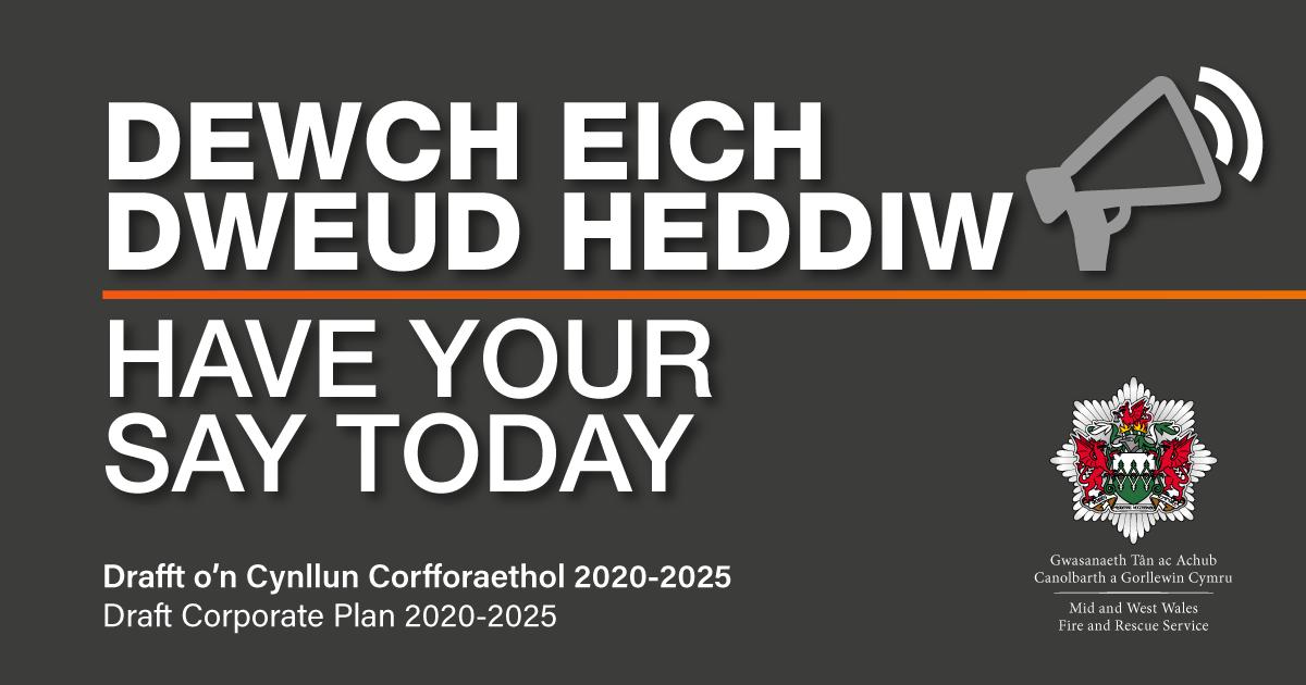 We want your opinion on our Draft Corporate Plan 2020 - 2025. Click here to view -  bit.ly/2mDB2Mo 

Share your views to shape MAWWFRS bit.ly/2o4W5ry