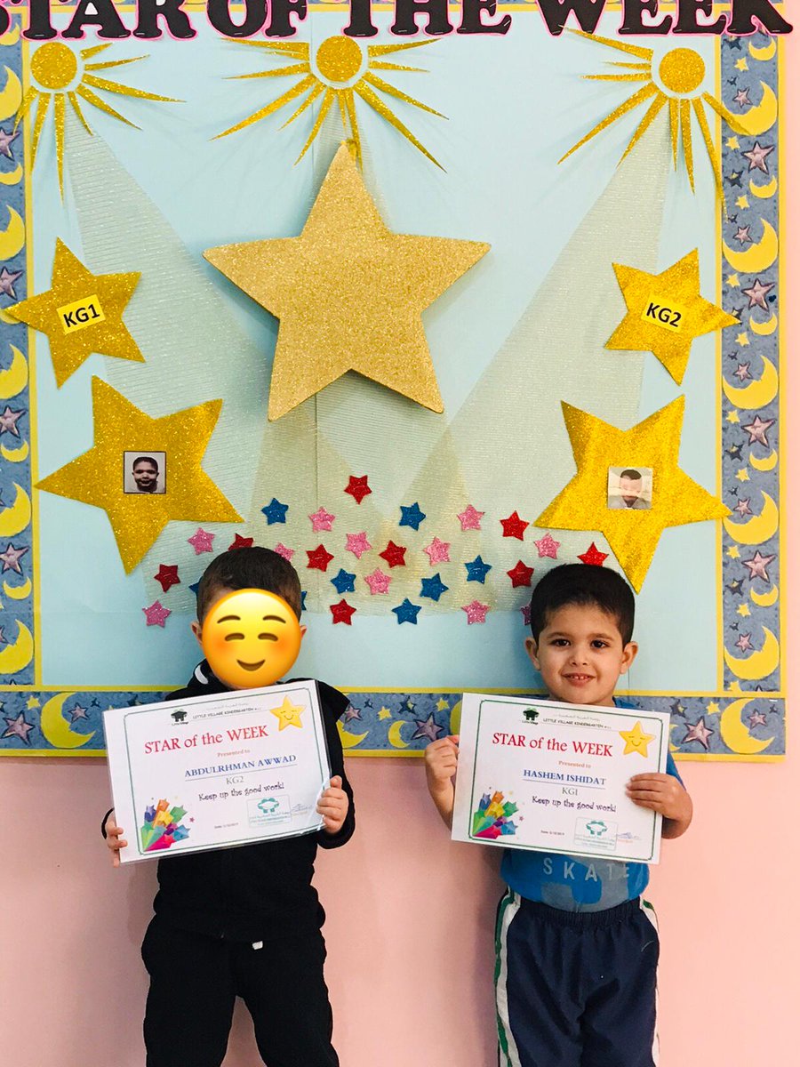 LittleVillageQA's tweet photo. Our stars 🌟 of this week are:    
Hashem Ishidat- KG1
Abdulrhman Awwad- KG2
Well done 😍👏🏻👏🏻🎉 https://t.co/CumQU7N48Y