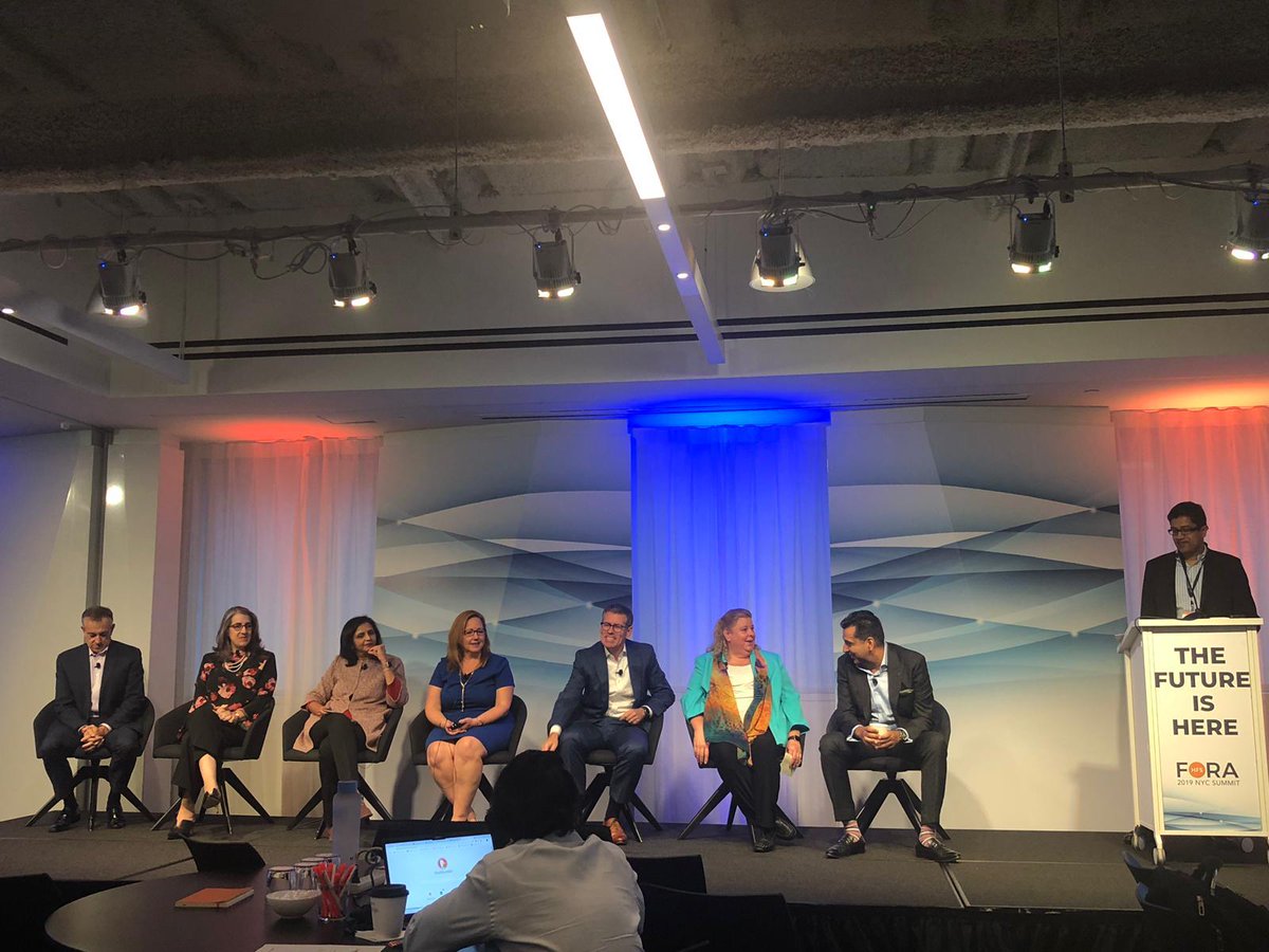 Mphasis's tweet photo. How to meet the future needs of Enterprises and Customers? @nitinrakesh joined an eminent panel at the #HFSNYCSUMMIT, to discuss how to pull all the stops and deconstruct the ‘Hyperconnected Enterprise’ to equip businesses for what lies ahead. @HFSResearch https://t.co/EJYlu1pyar