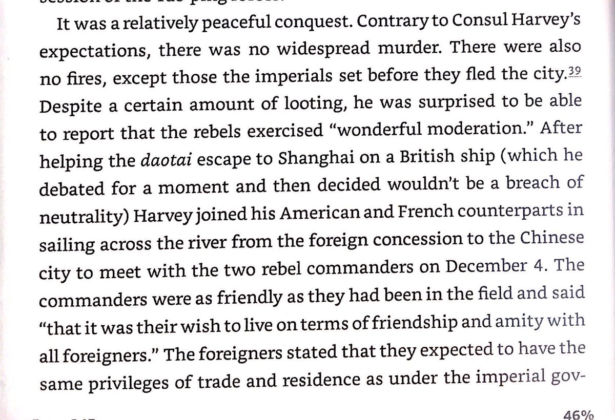 Taiping conquest of the treaty port of Ningbo proved Taiping would be generous to foreigners and a good trading partner.