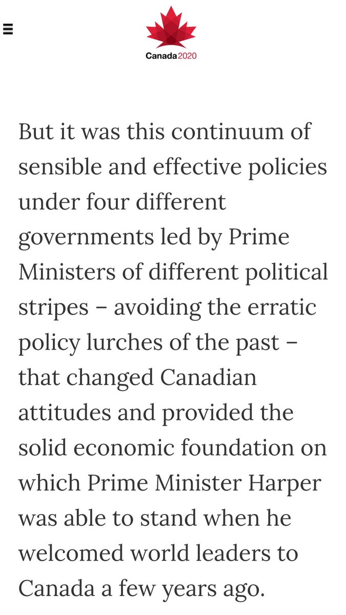 34) As I've shown before, Brian Mulroney made a speech at one of the conferences where he stated that both parties have been working together in continuity, across party lines, to get Canada to where we are today.