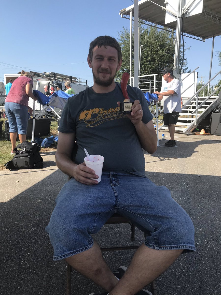 CrownComplexNC's tweet photo. Congratulations to Darek for winning the Hot Chili Pepper Contest! 🌶 You definitely deserve a cool down 💦 #FayTacoFest #HotChiliPepper #CarolinaReeper https://t.co/iQu2I1ENHO