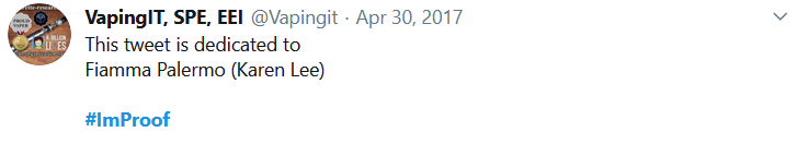 Vapingit's tweet image. Some of you may remember the #ImProof hashtag...

#ImProof, @realDonaldTrump.