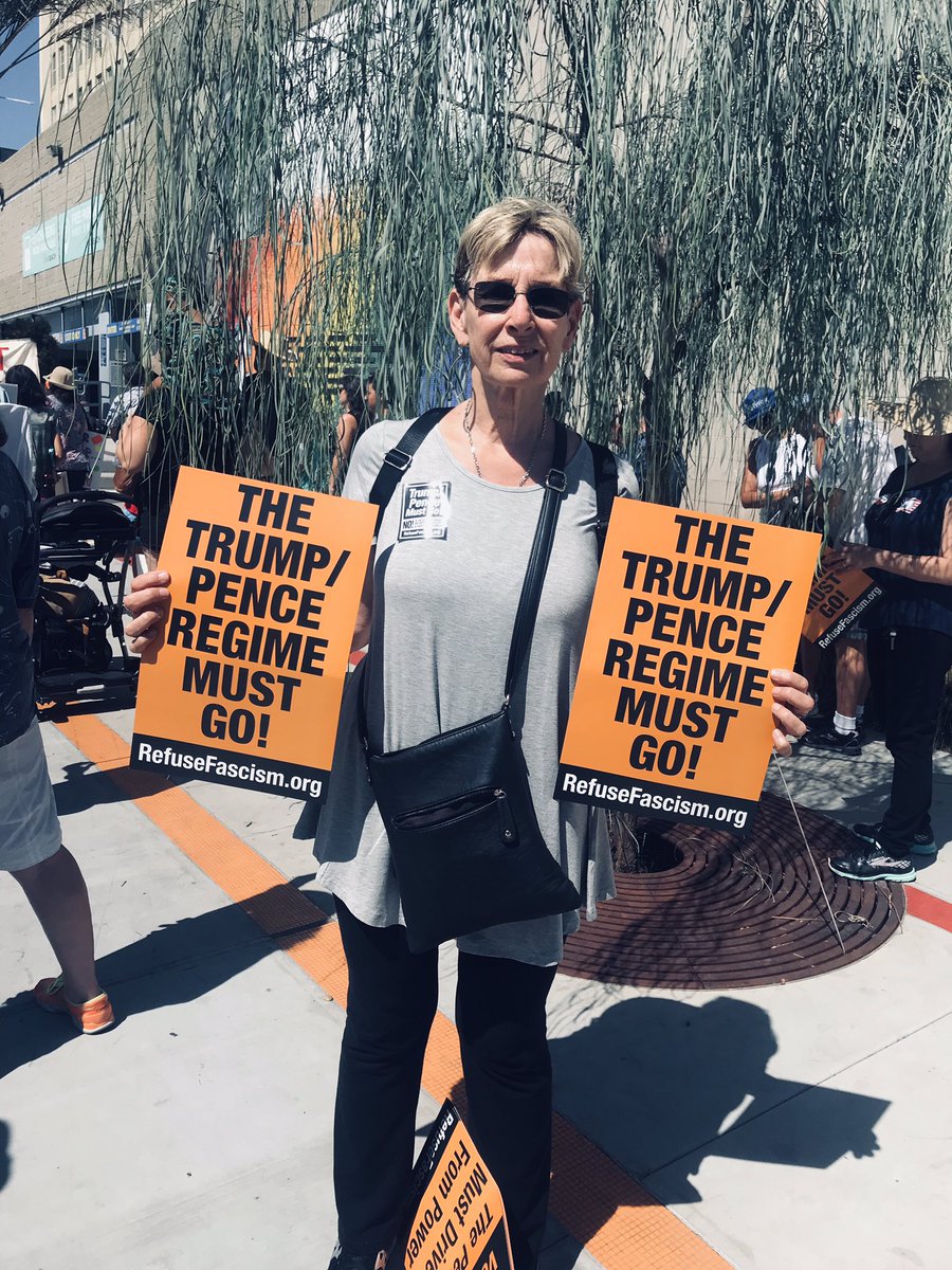 honeyrosie's tweet image. #WeThePeopleMarch Long Beach, CA #TrumpPenceMustGo
