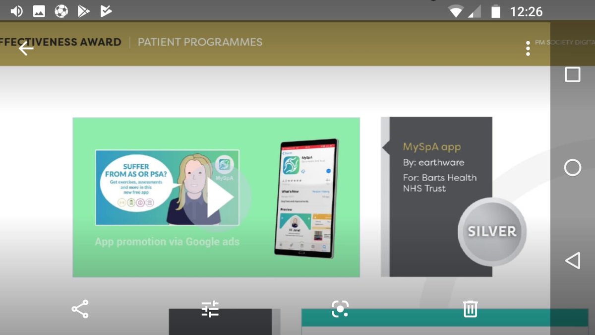 Fantastic to receive silver place at the Digital Awards for our MySpA patient education app! Download now and check it out! <a href="/RheumBarts/">Barts Health Rheumatology</a> <a href="/drhasantahir/">Hasan Tahir</a> <a href="/NASSexercise/">NASS</a> <a href="/earthware/">earthware</a>