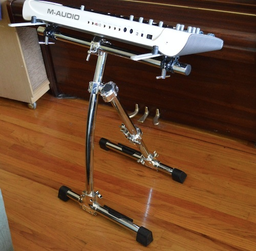GravityTree's tweet image. Built a keyboard stand for the Venom synth out of drum rack hardware