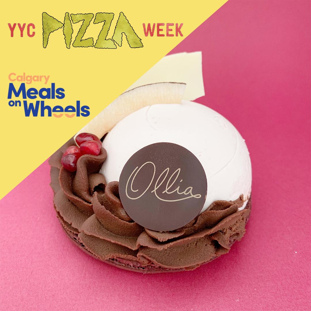 Pizza comes in all shapes &amp; sizes, &amp; does not have to be the traditional dough, tomato sauce &amp; cheese to be delicious! <a href="/ByOllia/">Ollia Macarons & Tea</a> proves that again this year with their Out-Of-The-Box Entry -Coconut Raspberry Pomegranate White Chocolate Maracron-izza!  #yyc #YYCPizzaWeek #yycpizza