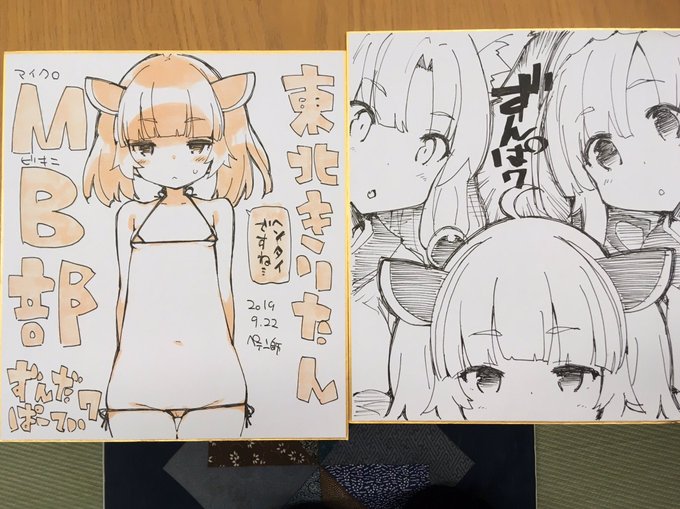 泊まってる旅館でずんぱアフター用になりそうな色紙描きますた、明日はよろしくおながいします 