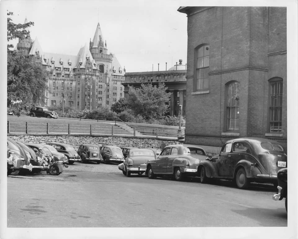Showing moat surrounding police station, looking north towards C.N.R. hotel [Ottawa, Ontario] #newoldstock