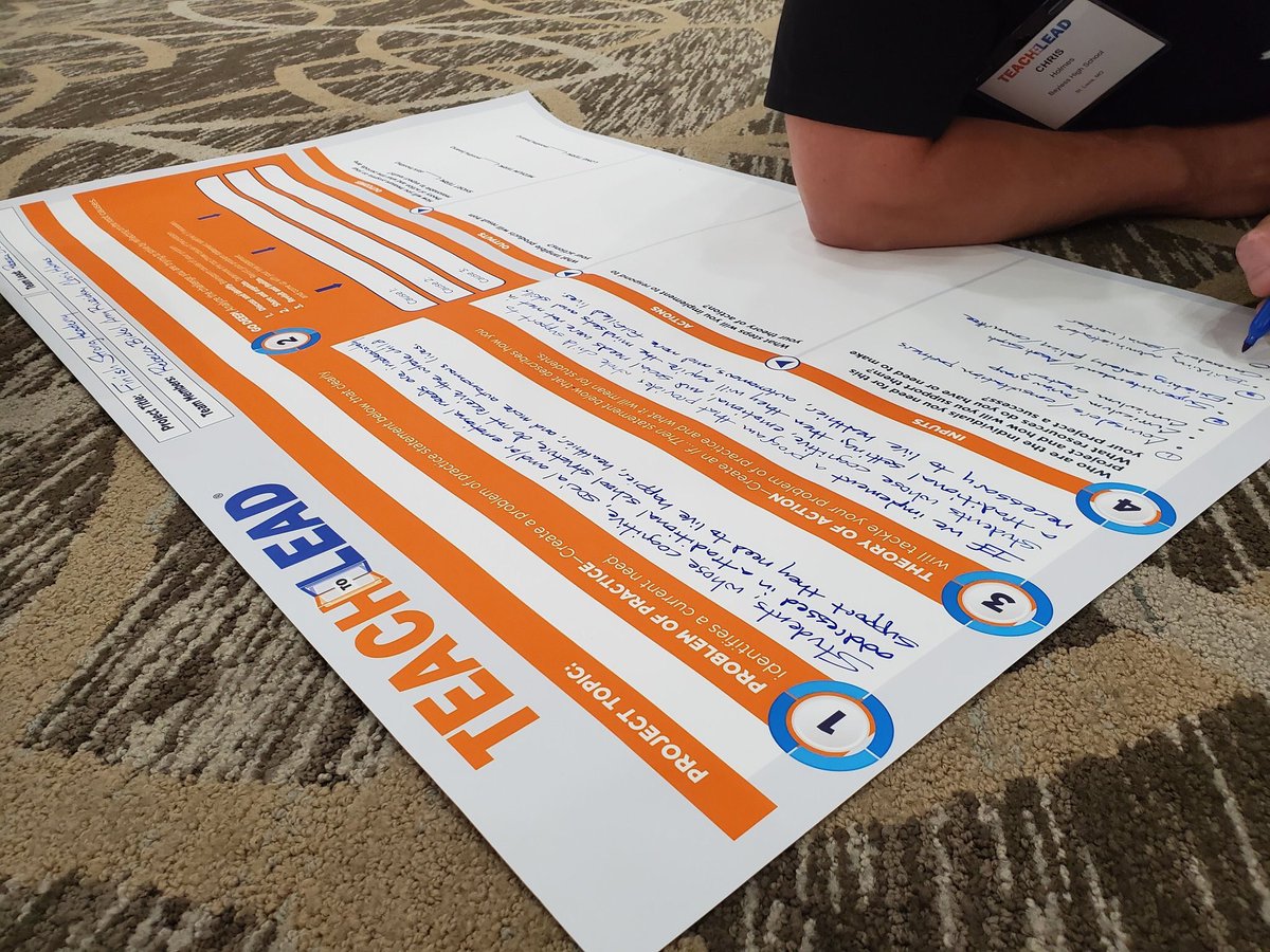 There is power in writing out your project on a giant logic model poster! #TTLSummit