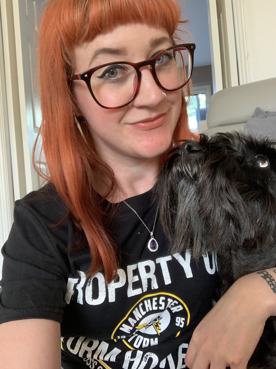 shellybeans20's tweet photo. Ready for tonight’s game and wearing the best tee for it! ⛈💜🖤

#ATTWWY | #CrossCheckClothing https://t.co/CQnBjiGrRd