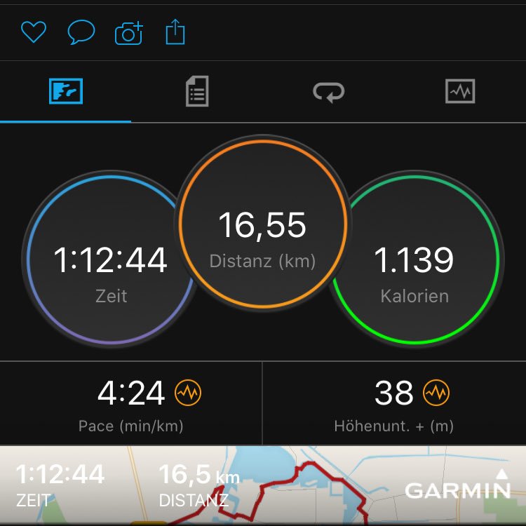 PinoPowerdrift's tweet photo. #beatyesterday #garmin lekkere laatste snelle 15km voor #berlin42 ⁦@loopmaatjes⁩ https://t.co/9dtdB6Ylbx