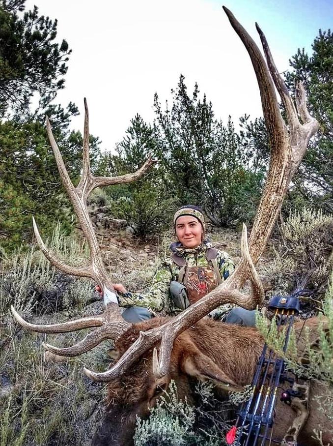 PSEBows's tweet photo. This past Friday the 13th, the luck struck for Erica as she was able to capitalize on this stud bruiser with her @psebows. #HuntWithPSE #psenation #elkhunting #bowhunting https://t.co/bUq8WSRZpN