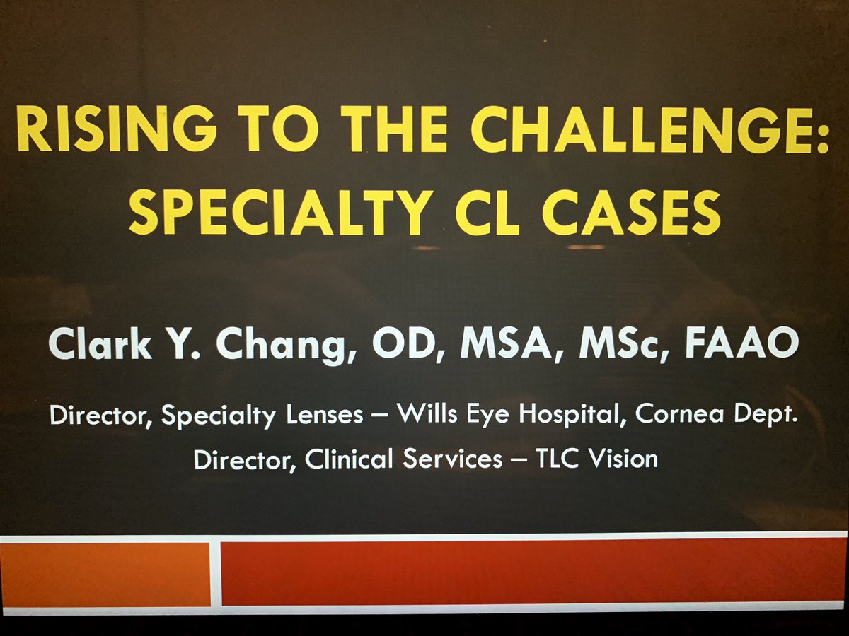 My last lecture <a href="/VisionExpo/">Vision Expo</a> starting 9:45-10:45am, Rm 707-V). Come heckle me if you are up 😁 Honor to represent <a href="/Wills_Eye/">Wills Eye Hospital</a> to share the cases in my Specialty #contactlenses Dept. <a href="/Intrepid_Eyes/">Intrepid Eyes</a> @pismoeyedoc <a href="/DrBridgitte/">Bridgitte Shen Lee</a> @DryEyeCoach @HelpMyDryEyes <a href="/profluigimarino/">luigi marino</a> <a href="/OpticalBuddy/">David Friedfeld</a>