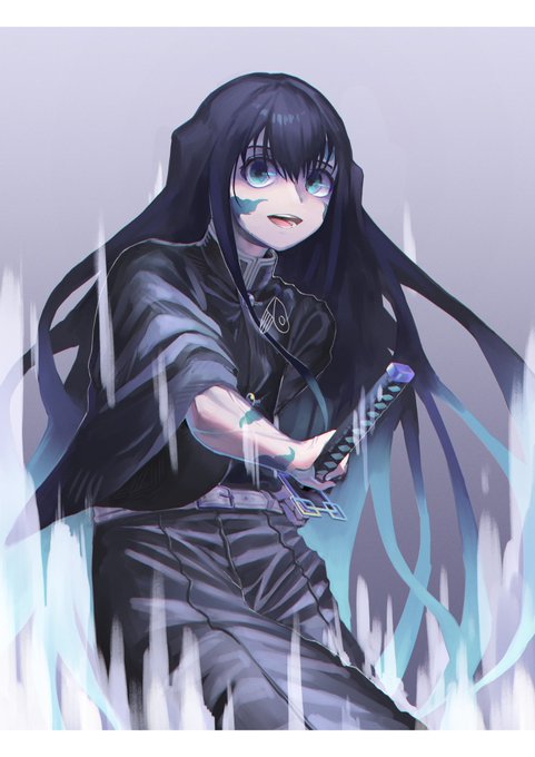 anorakさんがTwitterに投稿した時透無一郎(鬼滅の刃)のイラスト。