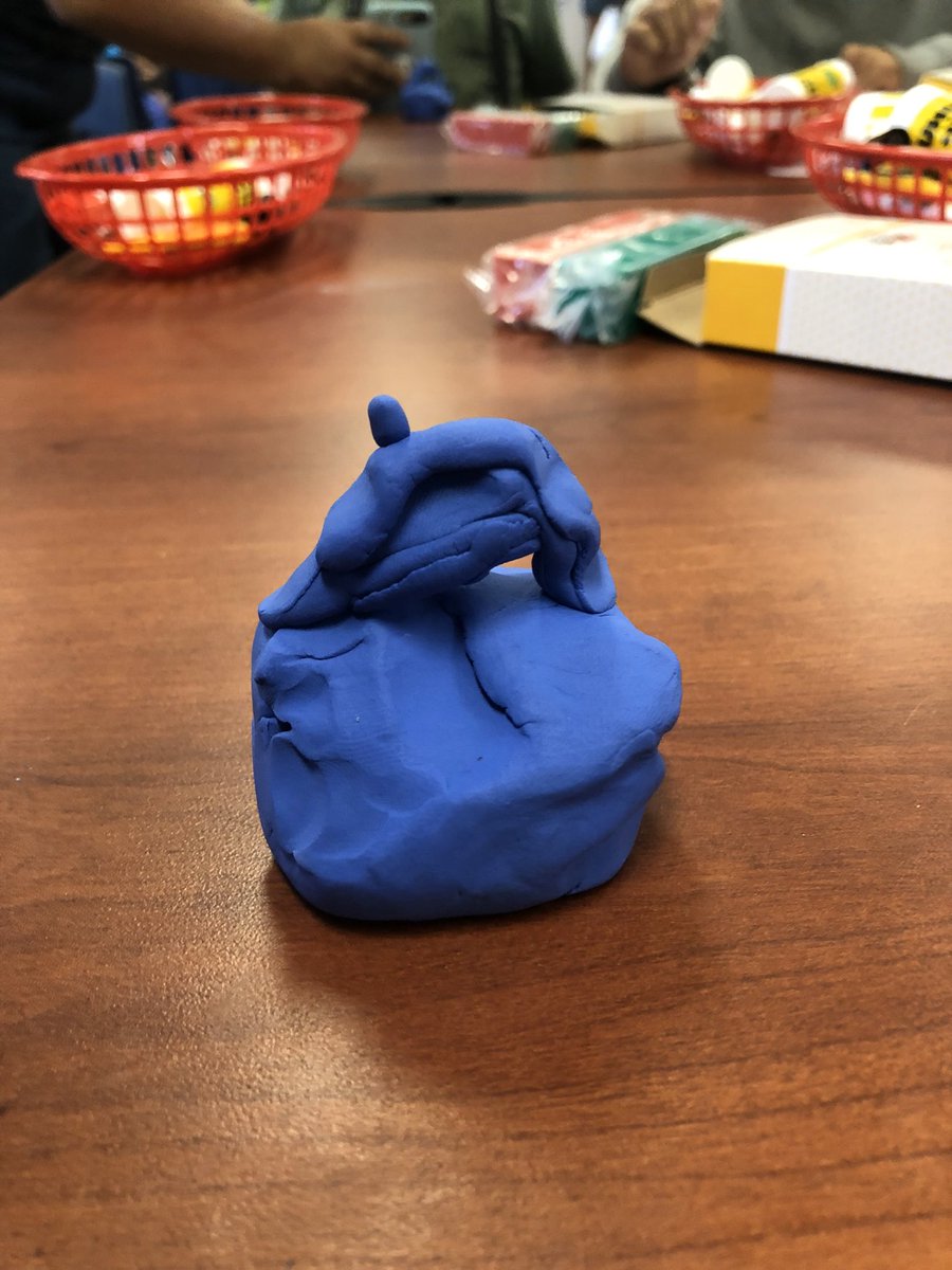 #inclusion in Drama class has been amazing! I have seen so much compassion from both gen Ed and special Ed. We are all better when included! Check out this set design of the Wolf’s house by a blind student! He had never used clay before! #lccvapa <a href="/lcccsma/">Wildcats</a> #cvwow