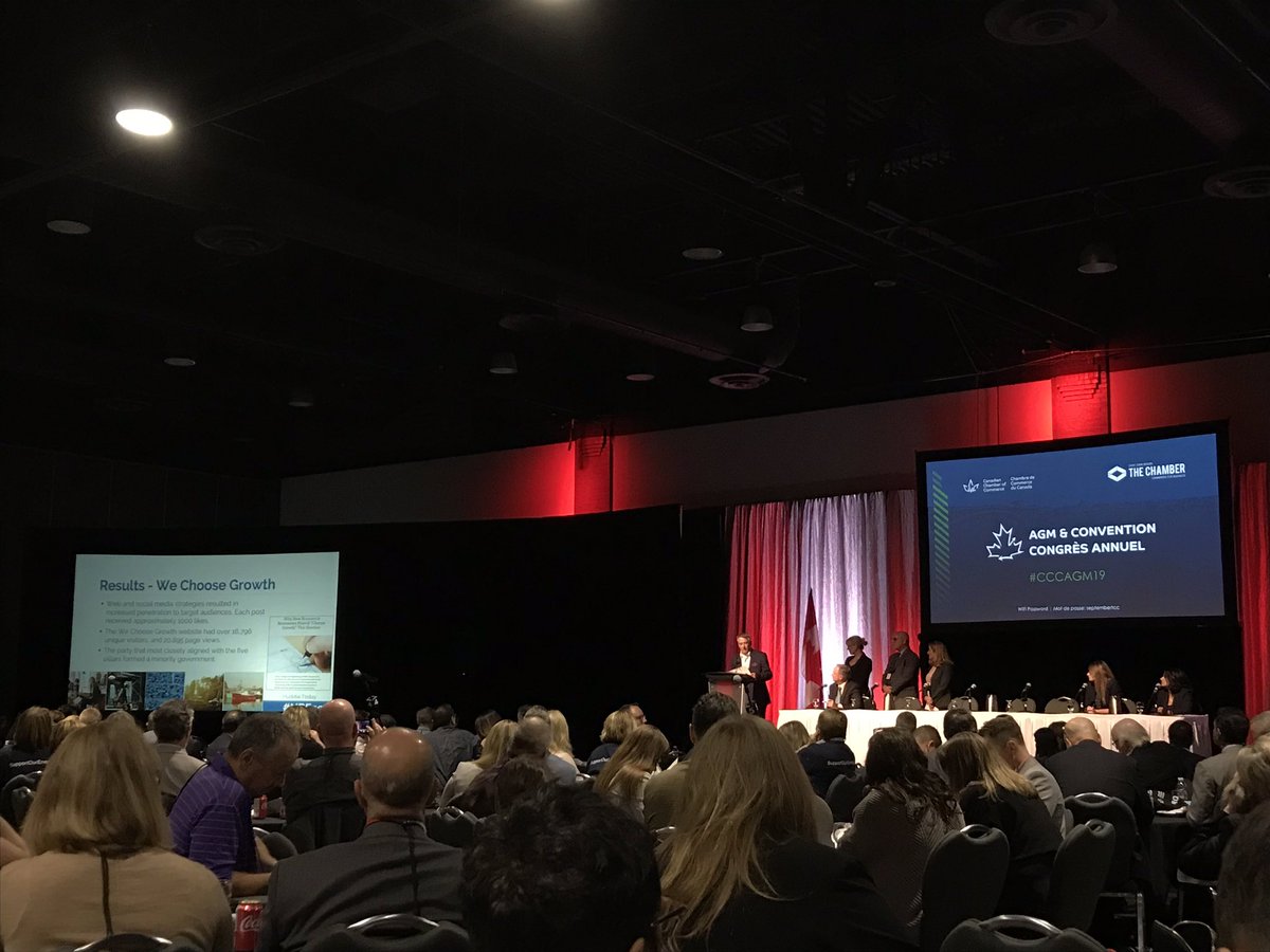 TheChamberSJ's tweet photo. Proud to present “We Choose Growth” as part of the 2019 #CCCAGM case competition @Fton_Chamber @MonctonChamber @AtlanticCofC @CdnChamberofCom https://t.co/XUXA2jZM7A