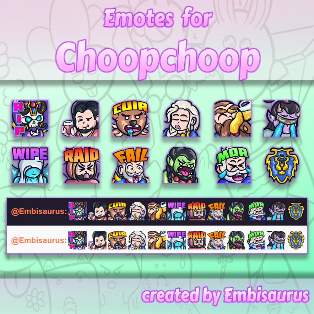 Embi Twitch Commissions Open Wow Emote Set For Choopchooptv Its Always A Pleasure To Work With Him Xoxo Twitchde Twitchfr Stream Emotes Badges Twitch Twitchtv Illustration T Co 7o2ixesqcm