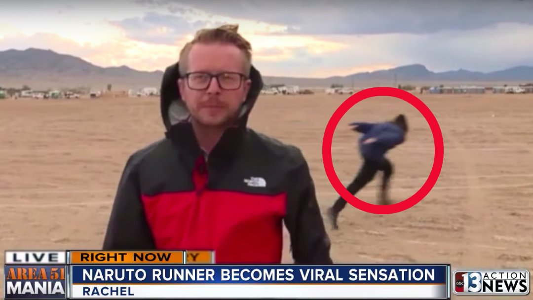 Identifican a la persona que corrió como Naruto en el Área 51. https://cdgo.es/2kYVDd9