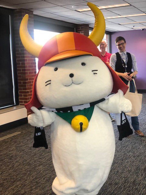 Our special guest at the Downtown Library today—HIKONYAN!